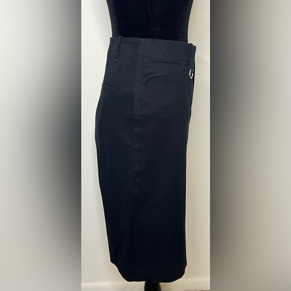 Ralph Lauren black cotton skirt Front pockets. Horseshoe on belt loop Size 8 EUC - Picture 4 of 9